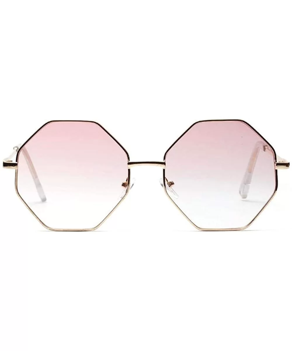 Square Sunglasses Women Diamond Polygon Transparent Lens Sunglasses Men And Women Popular Glasses - CJ18X7MI3YK $75.67 Square