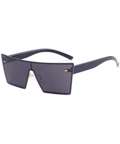 Fashion Mirrored TV Style Sunglasses Metal Frame 62mm - Black/Black - C312FJ31IBJ $27.11 Wayfarer