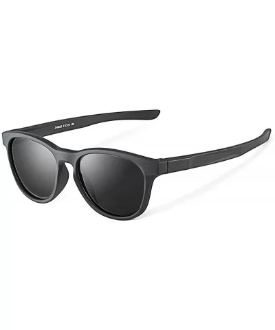 Round Sunglasses Women Polarized Protection - Black / Gray - C918OWHL78S $17.40 Round