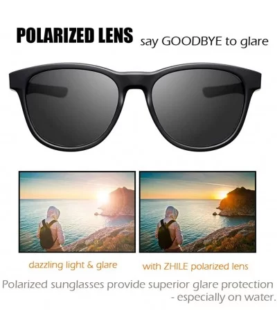 Round Sunglasses Women Polarized Protection - Black / Gray - C918OWHL78S $17.40 Round