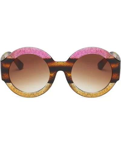 Oversized Sun Glasses- Two-Tone Sunglasses for Women S1045-6 - S1046-c4 - C218EMUXDT6 $25.37 Round