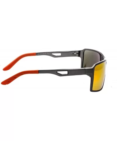 Centaurus Aluminium Sunglasses - Gunmetal/Red-yellow - CV12DI2QTZX $73.62 Sport