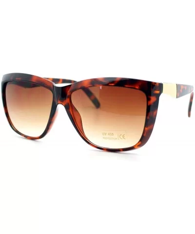Womens Trendy Large Squared Cat Eye Diva Sunglasses - Tortoise - C011YHV2MSX $13.93 Square