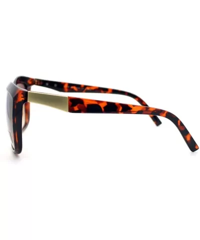 Womens Trendy Large Squared Cat Eye Diva Sunglasses - Tortoise - C011YHV2MSX $13.93 Square