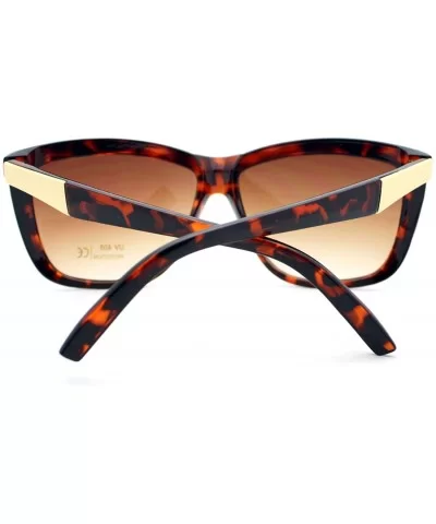 Womens Trendy Large Squared Cat Eye Diva Sunglasses - Tortoise - C011YHV2MSX $13.93 Square