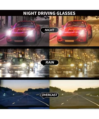 Night-Driving Polarized Glasses for Men - Yellow Glasses for Night-Vision - Anti Glare for Safe Driving - C818MGA57I2 $35.34 ...