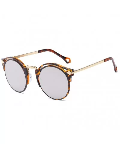 2020 Sunglasses Female Retro Big Frame Arrow Glasses Bright Sunglasses (beancurd Frame White Mercury Lens) - CS190L3ZIXU $10....