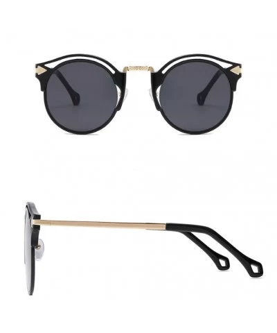 2020 Sunglasses Female Retro Big Frame Arrow Glasses Bright Sunglasses (beancurd Frame White Mercury Lens) - CS190L3ZIXU $10....