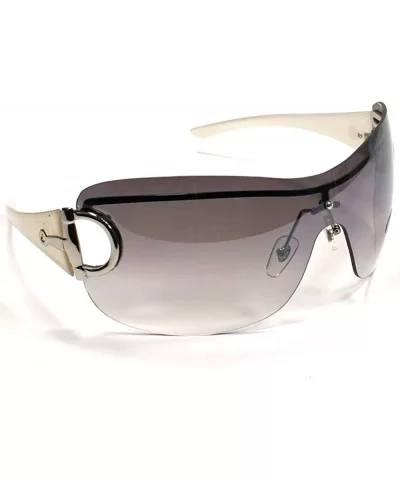 Women's Shield Sunglasses SL8394 - White - CR11EEWJ57B $13.37 Shield