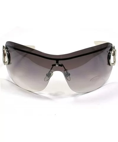 Women's Shield Sunglasses SL8394 - White - CR11EEWJ57B $13.37 Shield