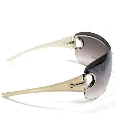 Women's Shield Sunglasses SL8394 - White - CR11EEWJ57B $13.37 Shield