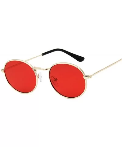 Retro Round Pink Sunglasses Women Er Sun Glasses Alloy Mirror Female Oculos De Sol Brown - Silverblue - CM198AHMIL5 $43.92 Sq...