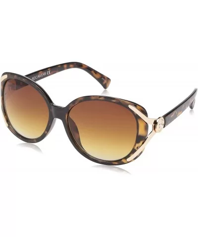 Women's R3277 Round Vented Sunglasses with 100% UV Protection - 65 mm - Tortoise - CY18O39OLK4 $64.22 Shield