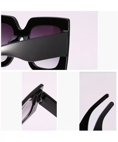 Oversize Rhinestone Sunglasses Women Rivet Square Sun Glasses Female Accessories - Red - CQ18DXDIRLK $13.79 Square