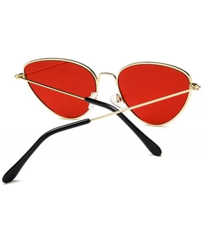 Women Fashion Triangle Cat Eye Sunglasses with Case UV400 Protection Beach - CU18WRI5KLI $35.08 Cat Eye