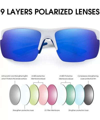 Polarized Sports Sunglasses Men Women Baseball Fishing Running Golf Cycling Driving Shades - CH18HS4RCK0 $26.00 Wrap