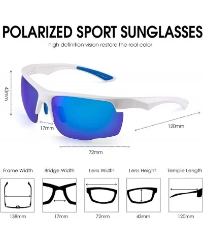 Polarized Sports Sunglasses Men Women Baseball Fishing Running Golf Cycling Driving Shades - CH18HS4RCK0 $26.00 Wrap