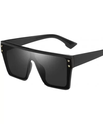 Oversized Square Frame Stylish Sunglasses for Men Women UV Pretection Eyewear Sun Glasses - F - CM18X5DT4L7 $12.15 Square