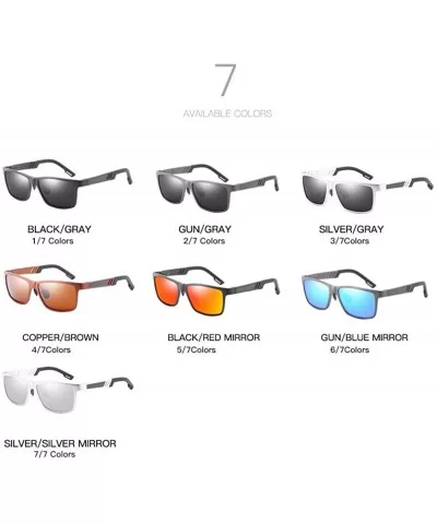 Sunglasses Men's Leisure Sunglasses Aluminum Magnesium Full Frame Polarizing Sunglasses - A - CT18QQ2CTXE $66.55 Aviator