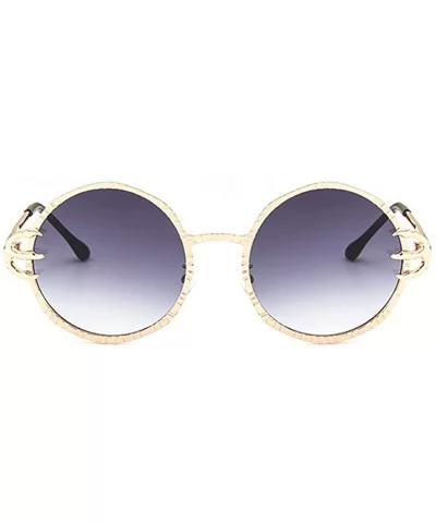 Stylish Round Pearl Decor Sunglasses UV Protection Metal Frame - Gold Frame Gray Lens - CO18U45AKW8 $18.89 Square