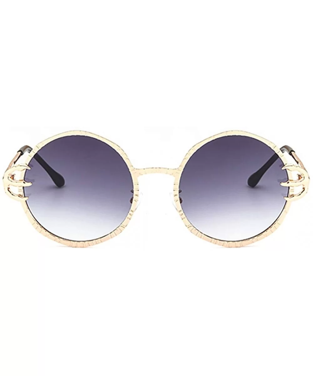 Stylish Round Pearl Decor Sunglasses UV Protection Metal Frame - Gold Frame Gray Lens - CO18U45AKW8 $18.89 Square