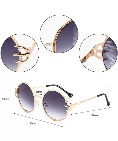 Stylish Round Pearl Decor Sunglasses UV Protection Metal Frame - Gold Frame Gray Lens - CO18U45AKW8 $18.89 Square