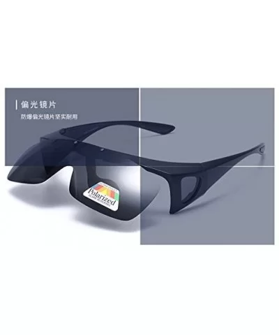 2 Value Pack - HD Polarized Flip Up Wraparounds Sunglasses + UV400 Night Vision - Black - CY18EISAHMR $26.52 Goggle