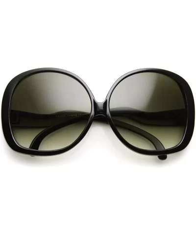 Big Huge Oversized Vintage Style Sunglasses Retro Women Celebrity Fashion - Black - C512BTOXHV1 $15.90 Oval