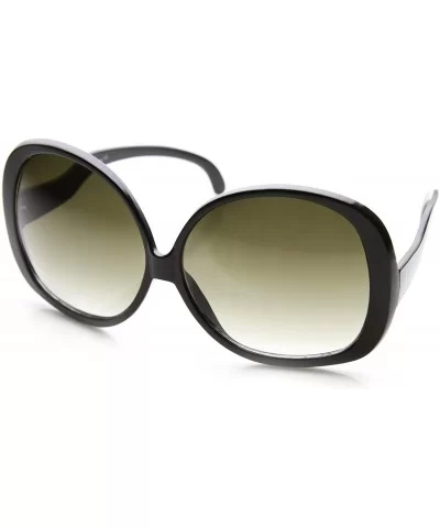 Big Huge Oversized Vintage Style Sunglasses Retro Women Celebrity Fashion - Black - C512BTOXHV1 $15.90 Oval