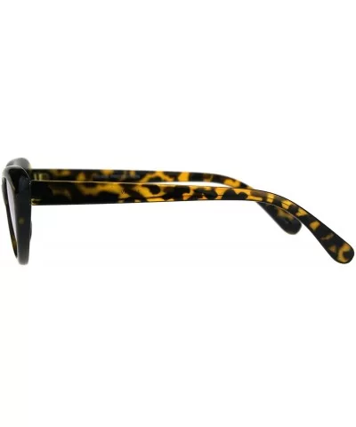 Womens Color Mirror Lens Goth Narrow Cat Eye Plastic Sunglasses - Tortoise Orange - CX189U2OS2D $14.21 Cat Eye