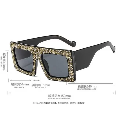 Vintage Sunglasses Designer Diamond Gradient - Black&clear - C518SG0AW28 $18.87 Square