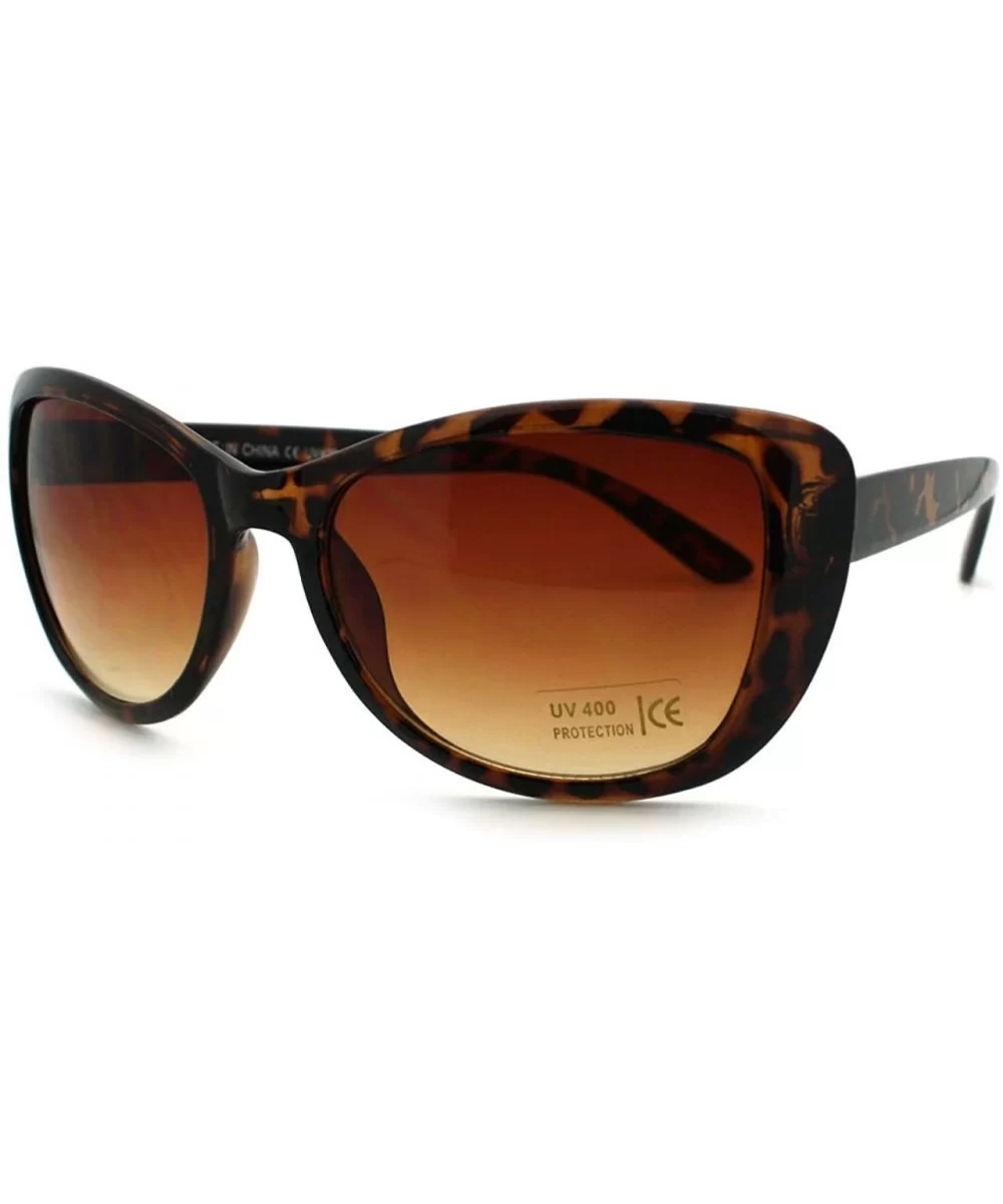 Fashion Sunglasses Womens Rectangular Butterly Cateye Shades - Tortoise - CQ11R1PKKPJ $11.92 Butterfly