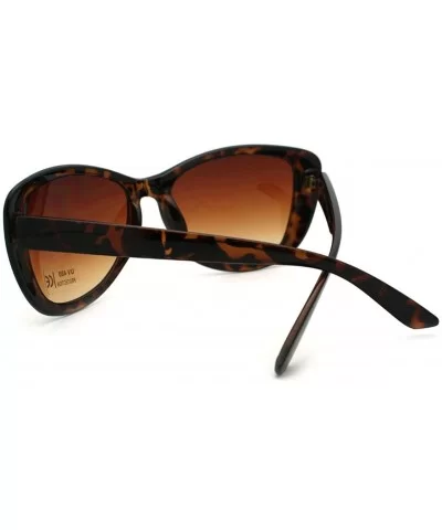 Fashion Sunglasses Womens Rectangular Butterly Cateye Shades - Tortoise - CQ11R1PKKPJ $11.92 Butterfly