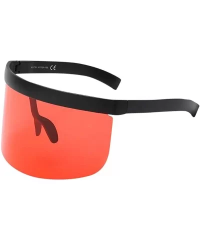 New Unisex Vintage Sunglasses Retro Oversized Frame Hat Eyewear Anti-peeping Sunglasses - C - CN18SX7X9AM $11.46 Sport