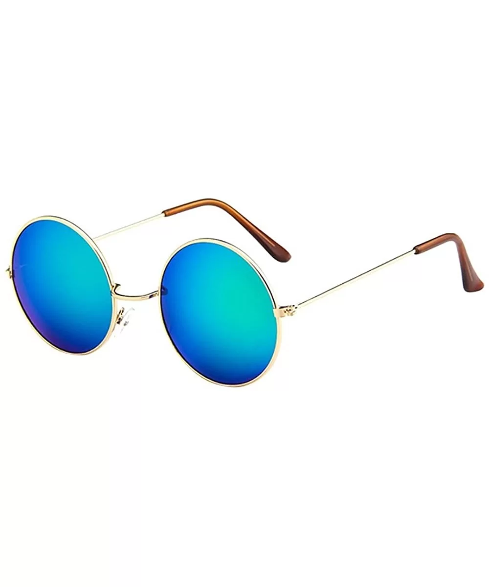 Unisex Fashion Sport Outdoor Sunglasses Women Men Vintage Retro Glasses Driving Round Frame Eyewear - D - C118ULUZUKC $10.92 ...