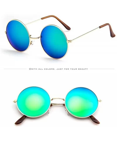 Unisex Fashion Sport Outdoor Sunglasses Women Men Vintage Retro Glasses Driving Round Frame Eyewear - D - C118ULUZUKC $10.92 ...