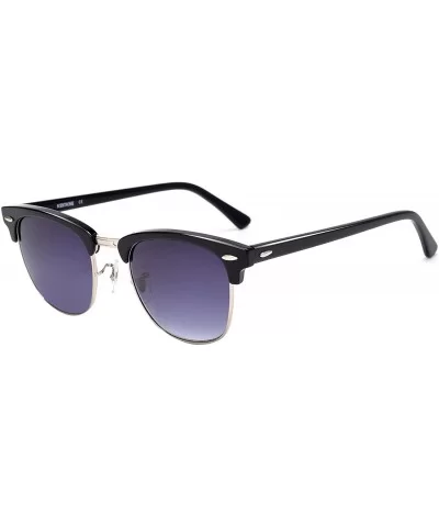 Sunglasses Scratch Resistant Lightweight Rectangular - Metal/ Gradient Grey - CO18Z455D36 $43.91 Oversized