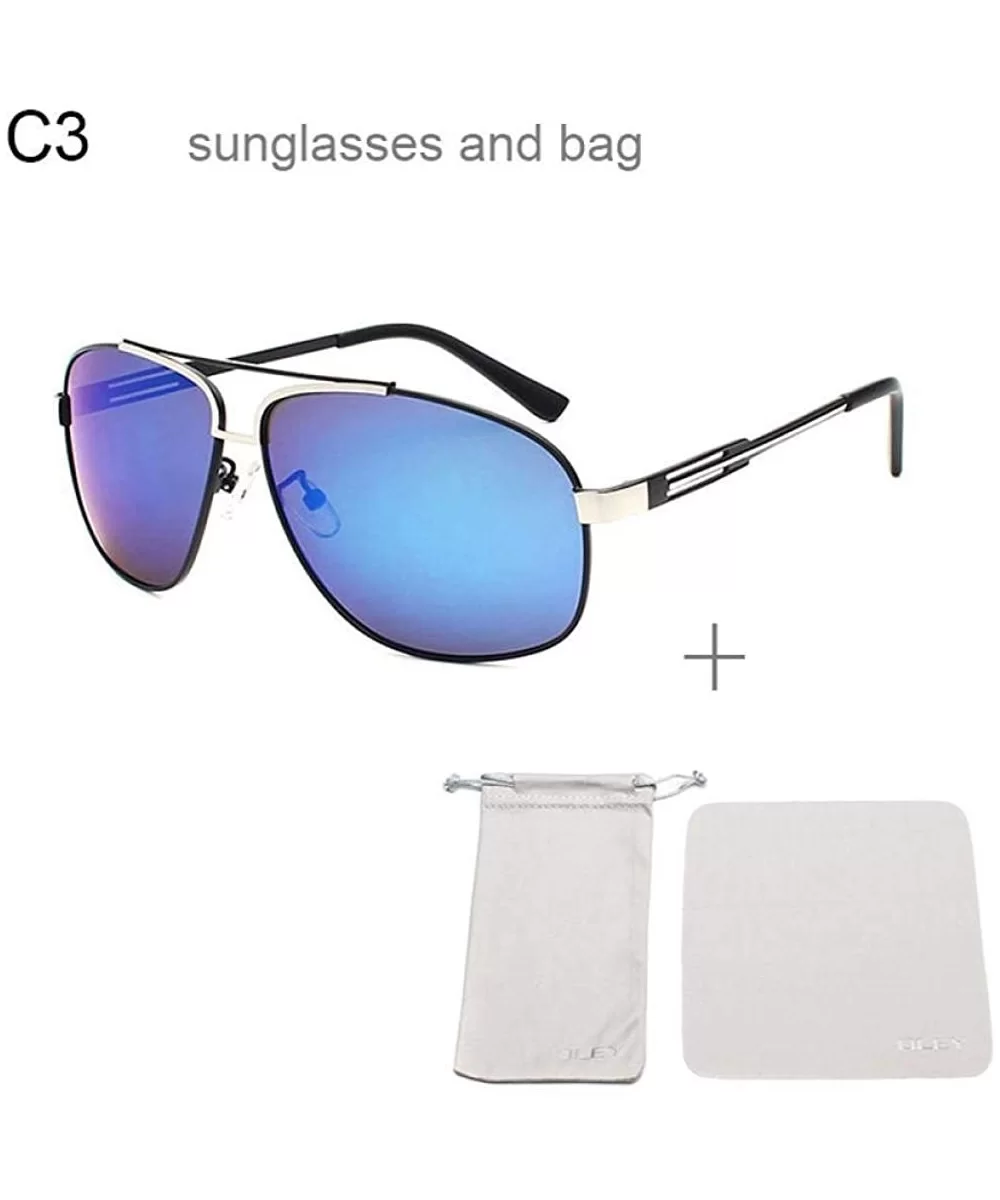 Polarized Sunglasses Man Cool Sun Glasses Men UV400 Y9754 C1BOX - Y9754 C3 - CY18XE92MTU $18.82 Oversized