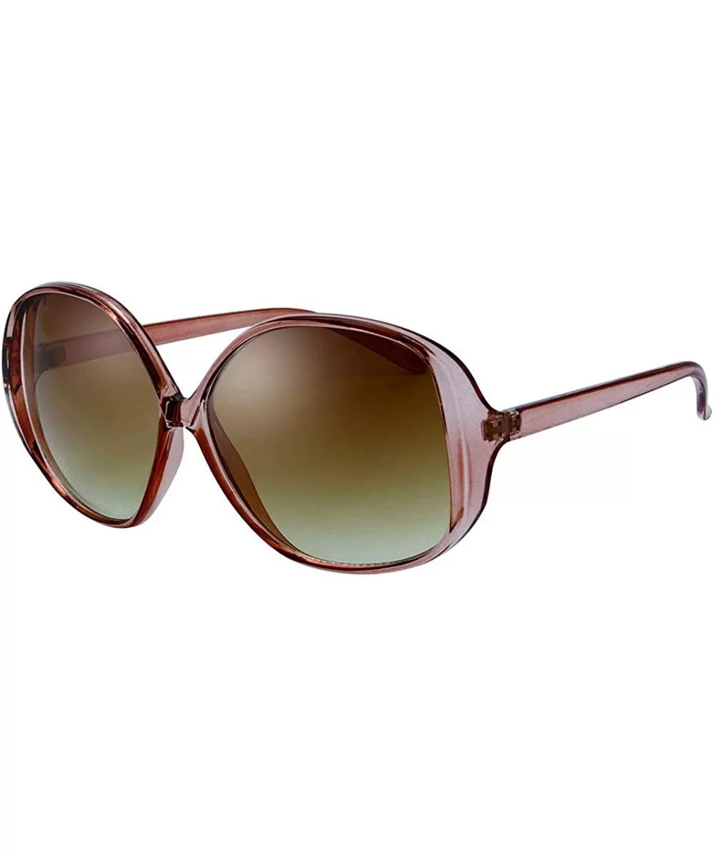 Vintage Collection Model 278 Oval Frame Cropped Off Fashion Sunglasses - Brown - C218U67T9RT $12.63 Butterfly