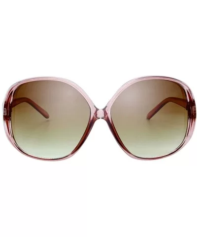 Vintage Collection Model 278 Oval Frame Cropped Off Fashion Sunglasses - Brown - C218U67T9RT $12.63 Butterfly