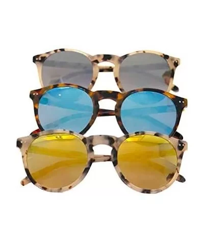 Women's Sunglasses - "The Joan" Designer Sunglasses with Mirrored Lenses - Tortoise - CY187QN8GCC $38.11 Round