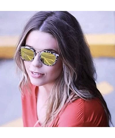 Women's Sunglasses - "The Joan" Designer Sunglasses with Mirrored Lenses - Tortoise - CY187QN8GCC $38.11 Round