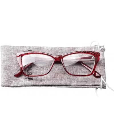 Womens Leopard Butterfly Reading Glasses Fashion Eye Glass Frame - Red - CI18IIQS9UQ $13.70 Butterfly