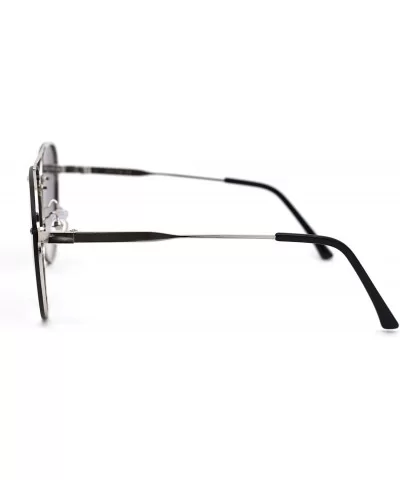 Luxury Rimless Double Bridge Designer Racer Pilots Sunglasses - Silver Smoke - C618WX7GG2D $20.47 Rimless