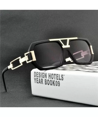 Oversized Sunglasses Transparent Vintage Gradient - Matte Black - C11935OTMQU $17.02 Oversized