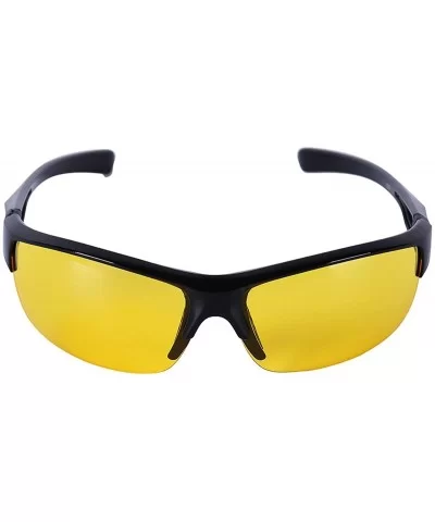 Unisex Cycling Sunglasses Outdoor Sports Sunglasses with Lightweight Frame - Black&yellow - C4180T64LX2 $9.38 Sport