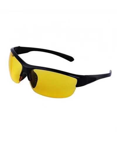 Unisex Cycling Sunglasses Outdoor Sports Sunglasses with Lightweight Frame - Black&yellow - C4180T64LX2 $9.38 Sport