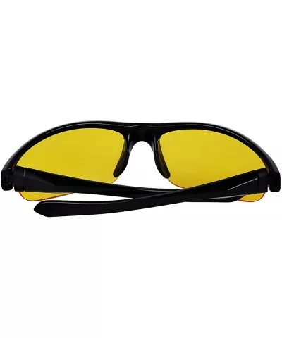 Unisex Cycling Sunglasses Outdoor Sports Sunglasses with Lightweight Frame - Black&yellow - C4180T64LX2 $9.38 Sport