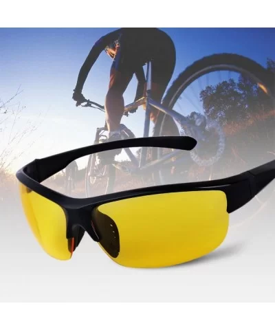 Unisex Cycling Sunglasses Outdoor Sports Sunglasses with Lightweight Frame - Black&yellow - C4180T64LX2 $9.38 Sport