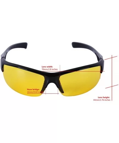 Unisex Cycling Sunglasses Outdoor Sports Sunglasses with Lightweight Frame - Black&yellow - C4180T64LX2 $9.38 Sport